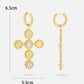 Large vintage cross earrings