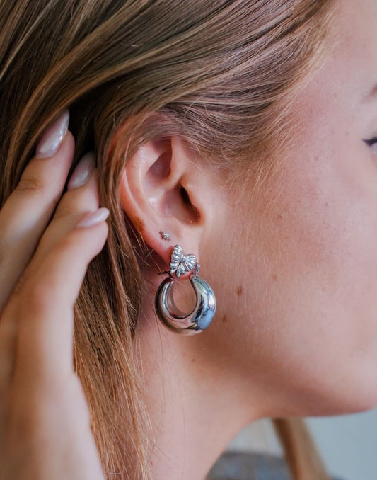 bold vintage hoops zilverkleurig