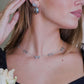 minimalistische ketting met 5 strikjes zilverkleurig
