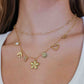 minimalistische hartjes ketting goudkleurig