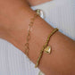 minimalistische hartjes armband goudkleurig