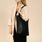 Shopper met rits zwart