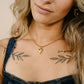 bolletjes ketting vintage hart goudkleurig