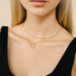 ketting open strass hart