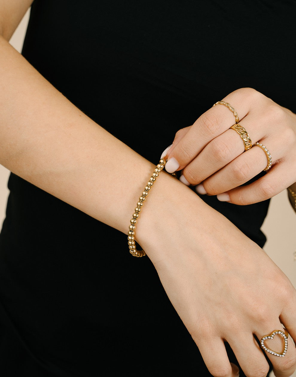 Bollen armband 4mm