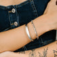 Chunky bangle zilverkleurig
