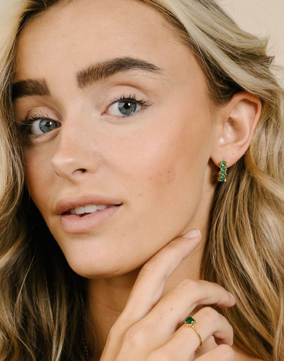 Zirkonia hoops groen