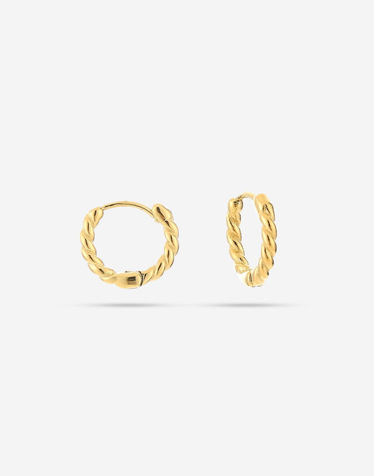 gedraaide kleine hoop goudkleurig