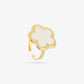 Statement ring klaver parelmoer