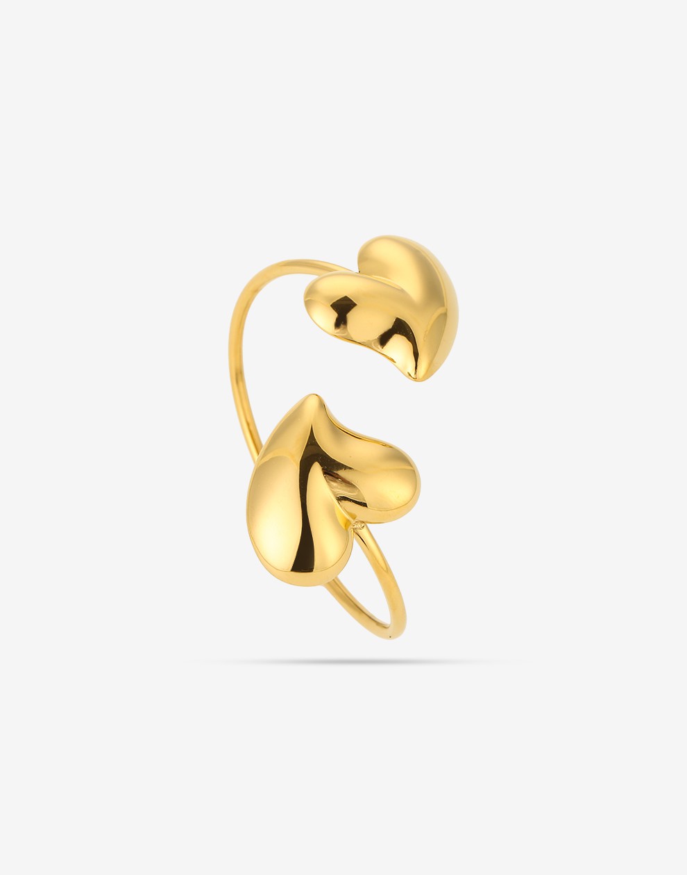 bangle grote harten goudkleurig