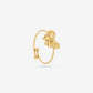 Gold-colored ring with bow