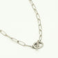 Paperclip ketting met symbool kapittelsluiting zilverkleurig