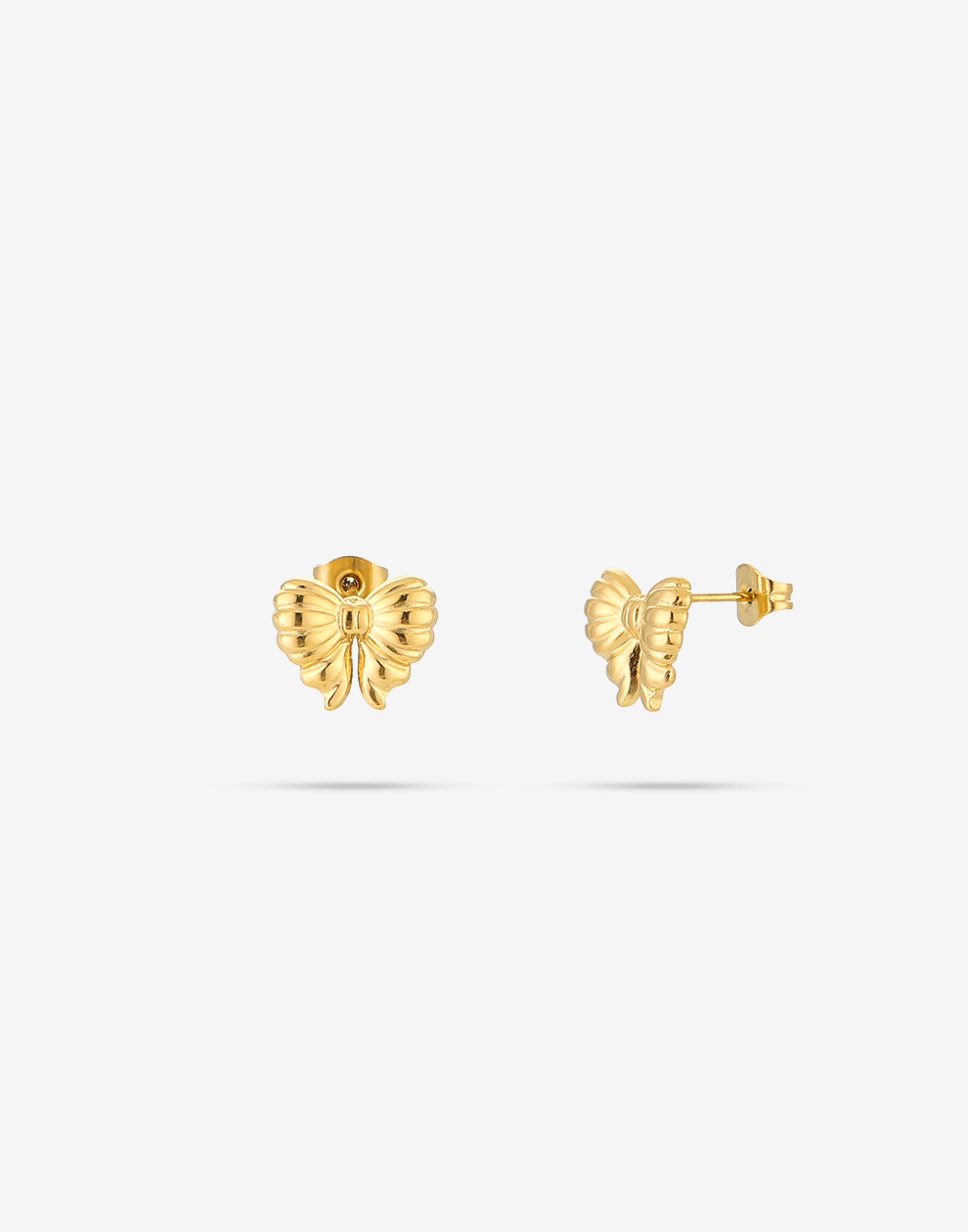 Studs strikje goudkleurig