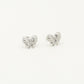 chunky schelp oorbellen zilverkleurig