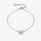 armband strikje zilverkleurig