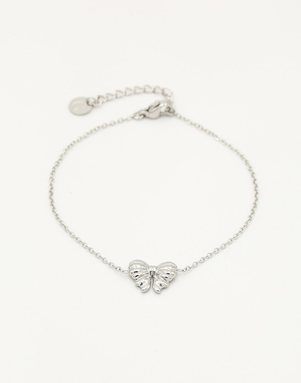 armband strikje zilverkleurig