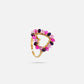 Ring heart beads fuchsia
