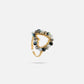 ring hart kralen zwart
