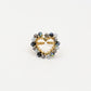 ring hart kralen zwart