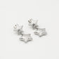 double earrings stars silver-colored