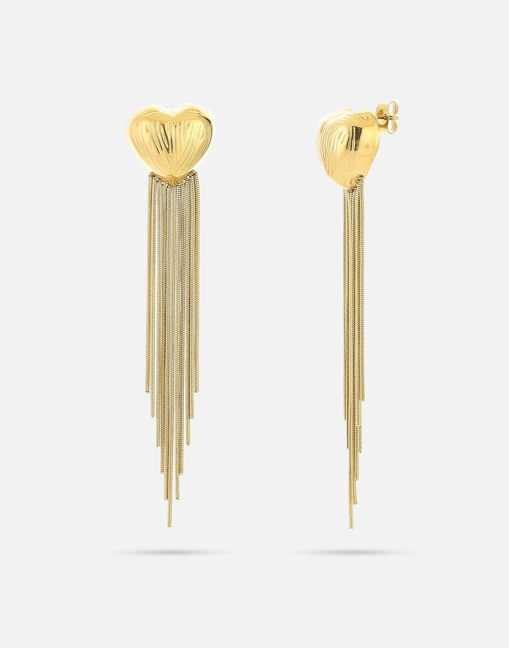 Heart earrings party gold-colored