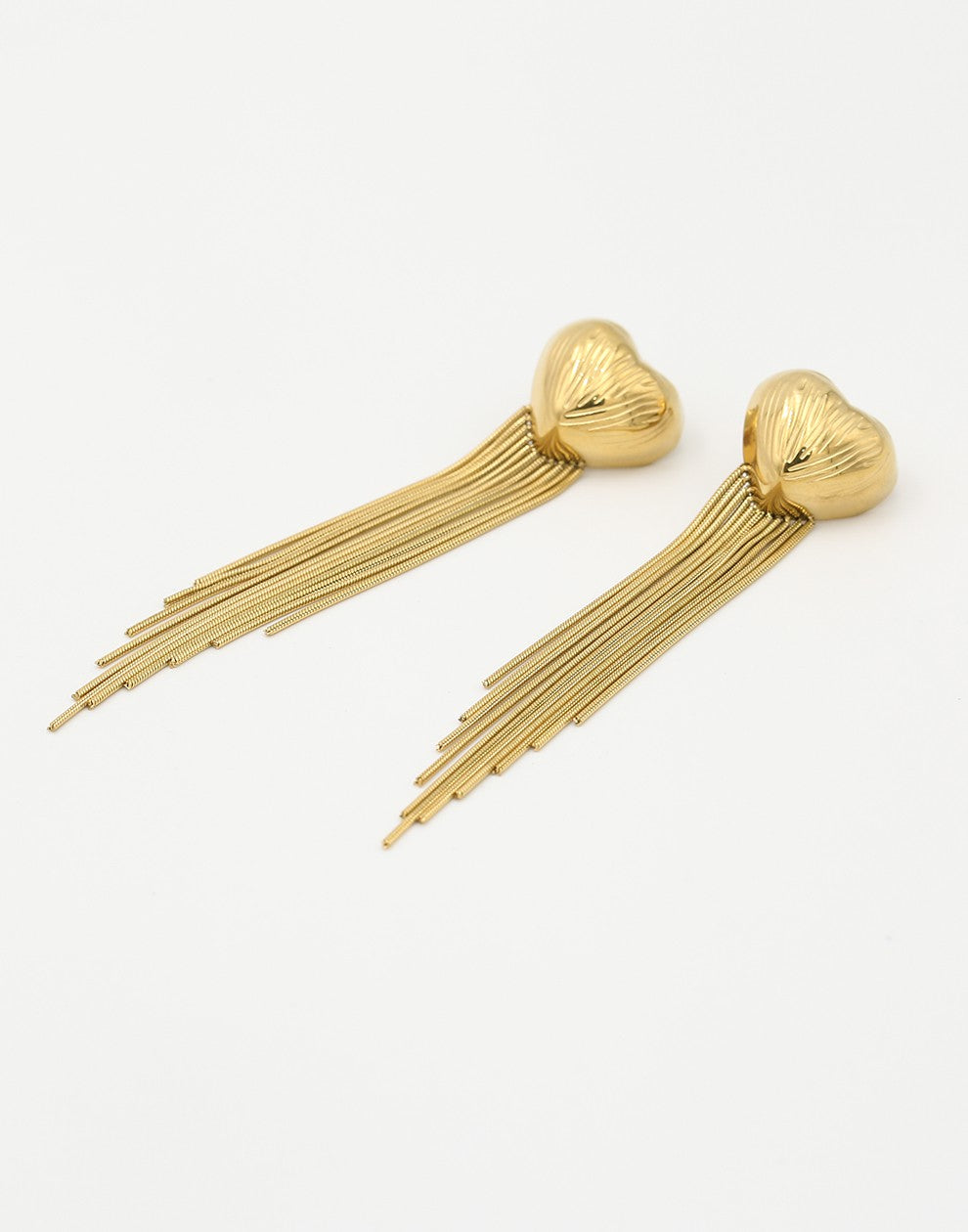 Heart earrings party gold-colored