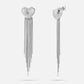Heart earrings party silver colored