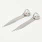 Heart earrings party silver colored