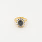 vintage statement ring zwarte steen