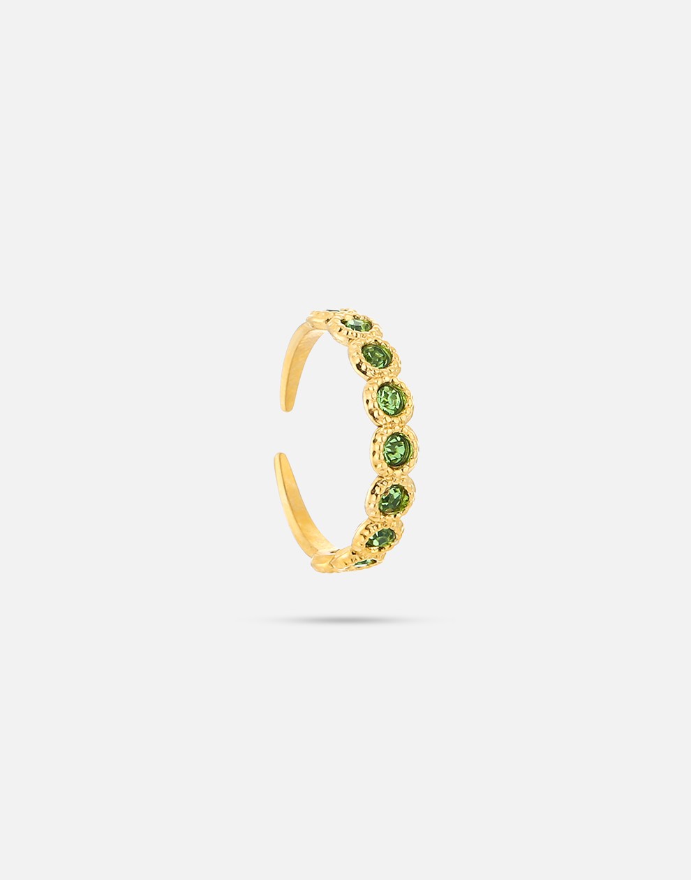 vintage ring steentjes groen