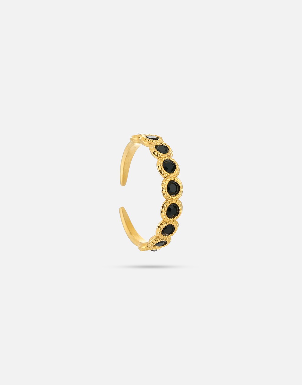 vintage ring steentjes zwart