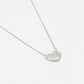 fine necklace with a silver-colored heart