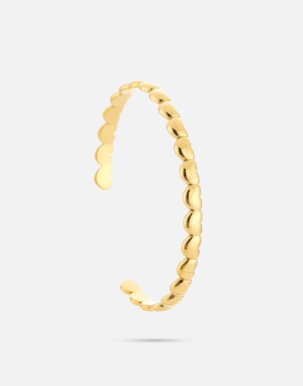 bangle hartjes motief goudkleurig