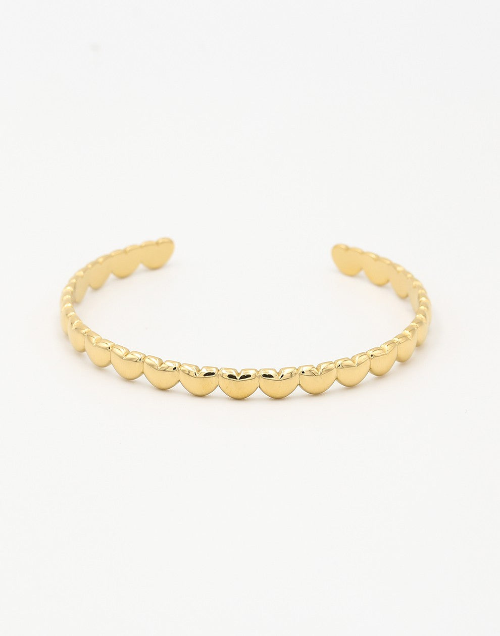 bangle hartjes motief goudkleurig