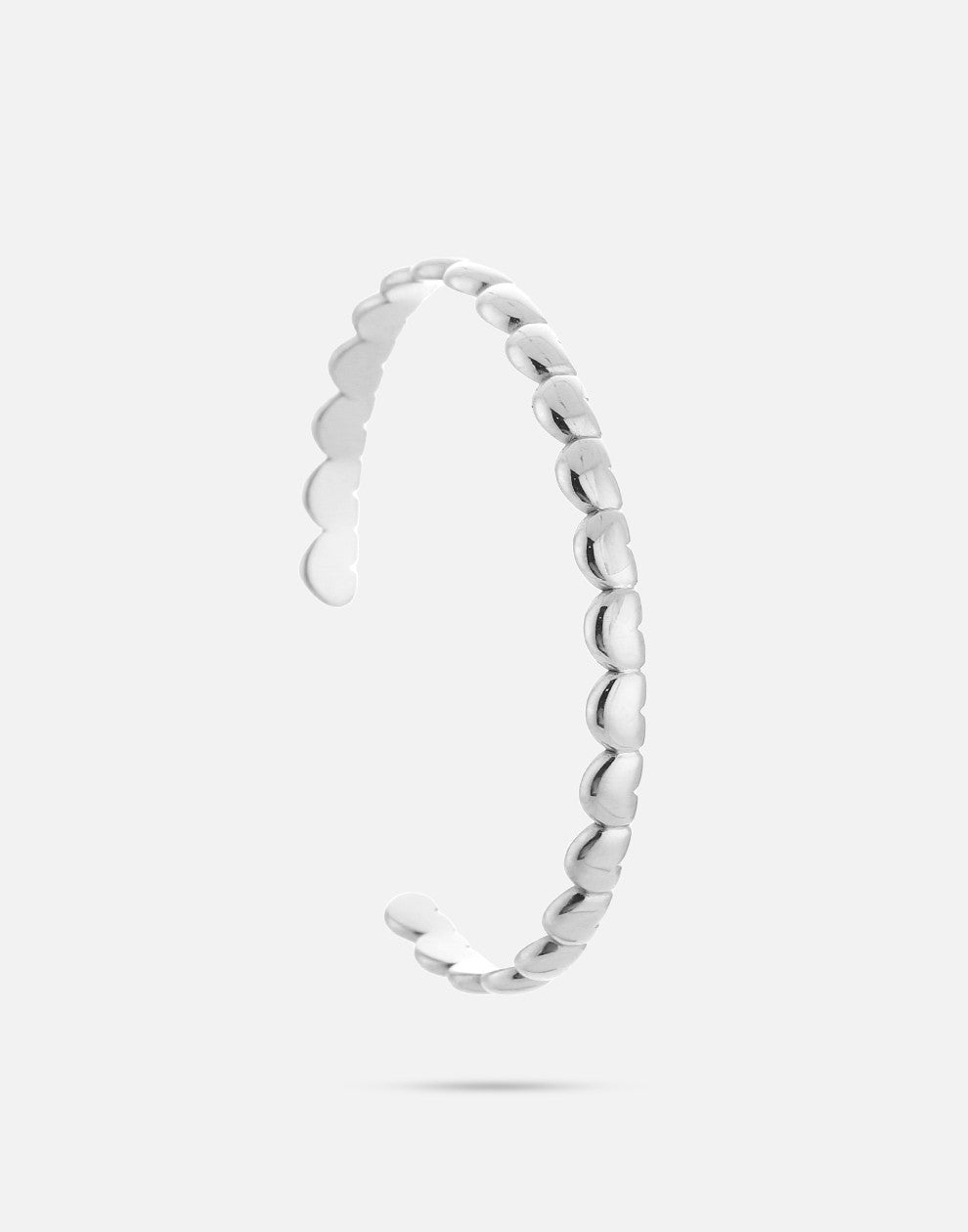 bangle hartjes motief zilverkleurig