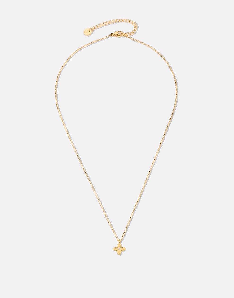 Ketting klaver met steentje