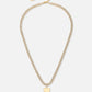dubbele tennis ketting met hart