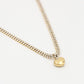 dubbele tennis ketting met hart