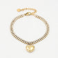 dubbele tennis armband met hart