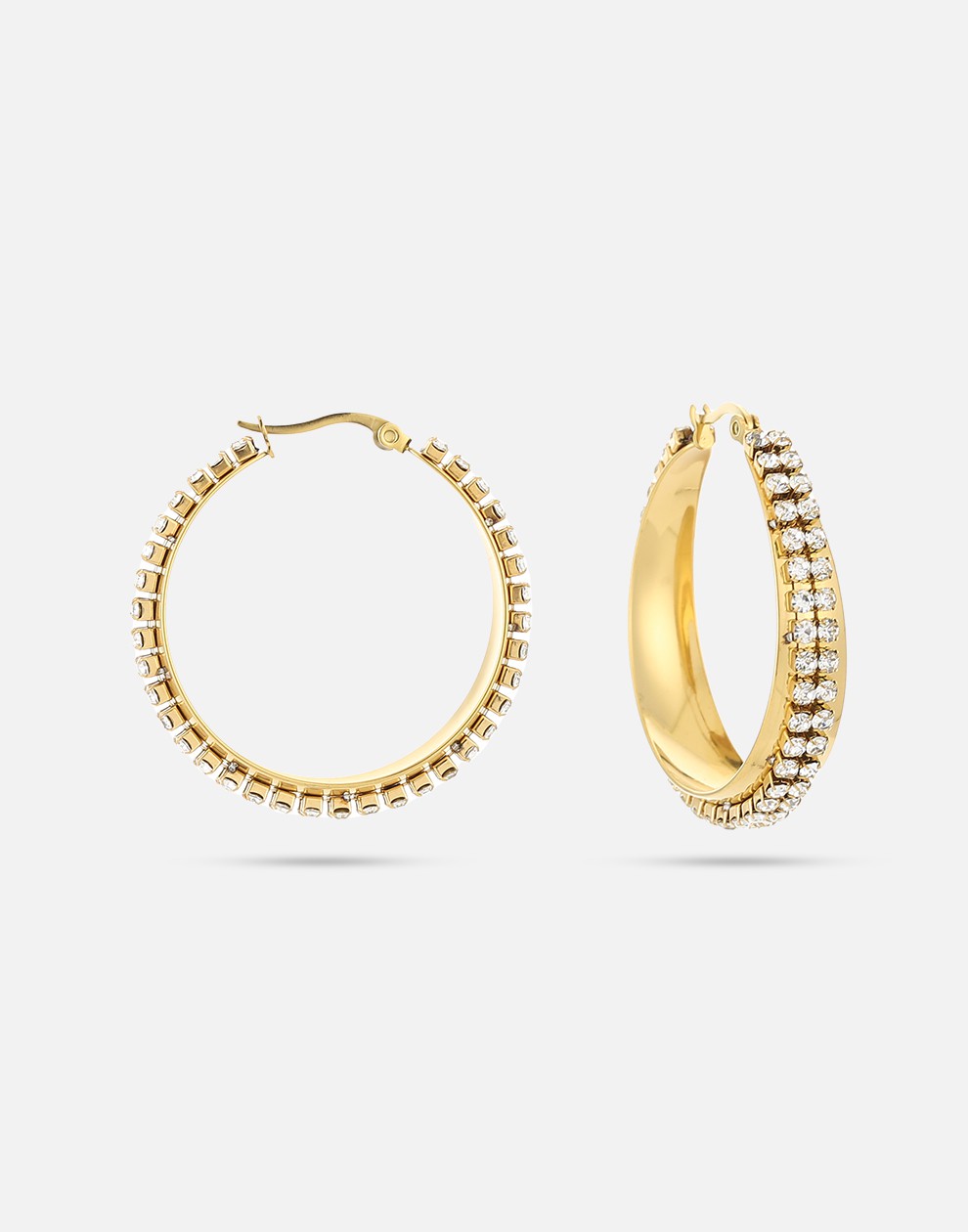 thick hoop met strass