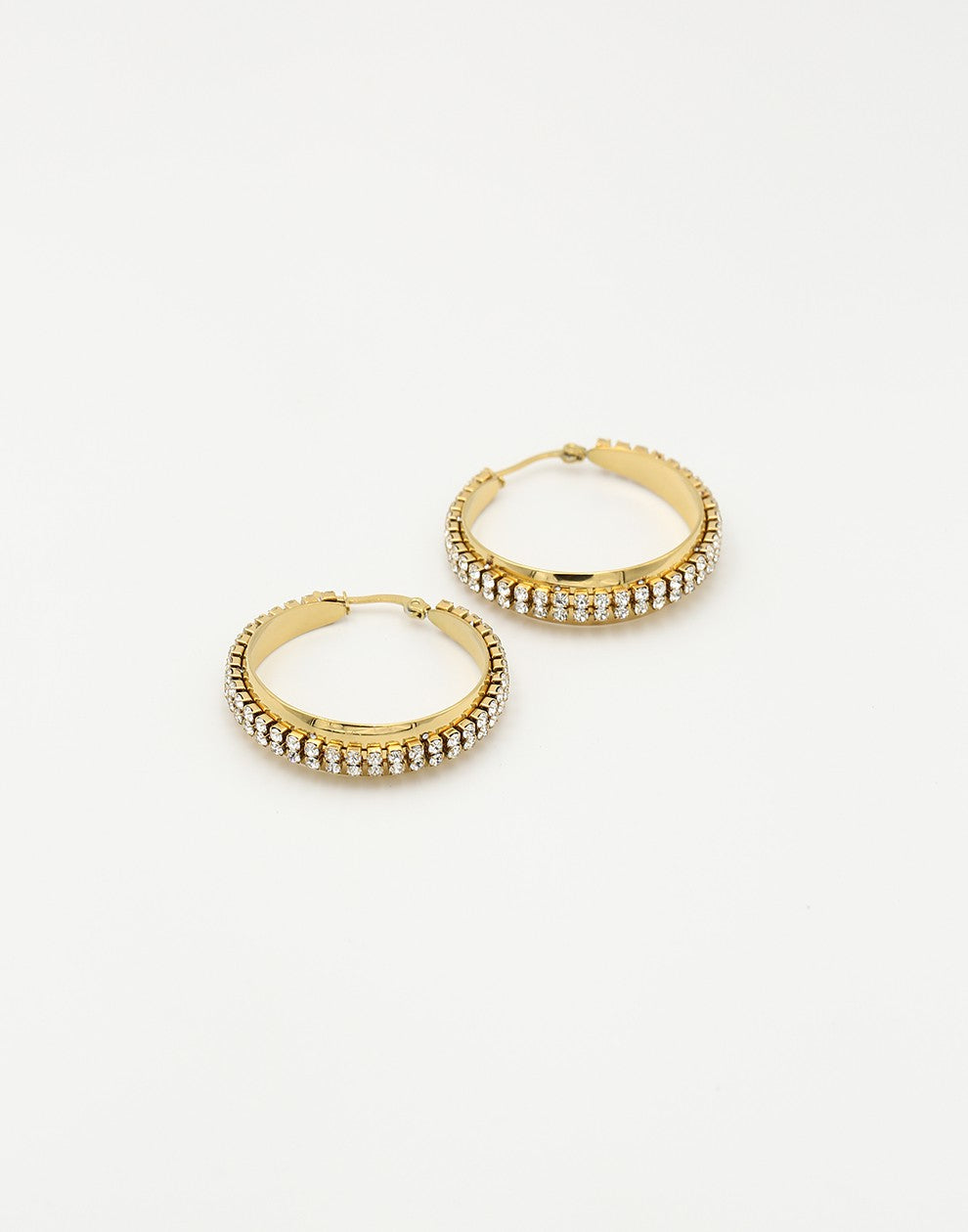 thick hoop met strass