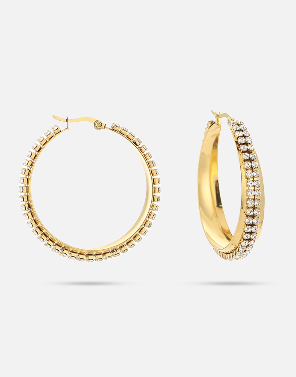 thick hoop met steentjes 45mm
