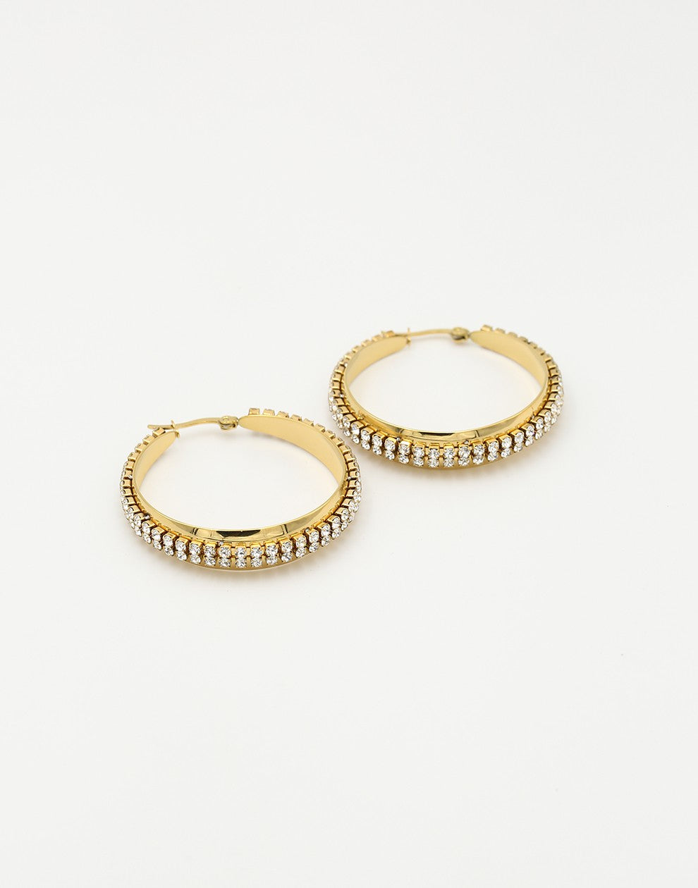 thick hoop met steentjes 45mm