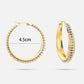 thick hoop met steentjes 45mm