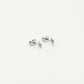 Studs bliksem strass zilverkleurig