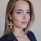 Large vintage cross earrings