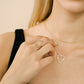 ring open hart strass goudkleurig