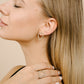 ring open hart strass goudkleurig