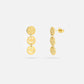 oorknoppen drie smileys goudkleurig