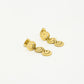 oorknoppen drie smileys goudkleurig